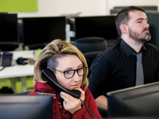 Woman providing remote IT Support