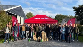 Het Sharp Team tijdens de jaarlijkse buitenwerkdag