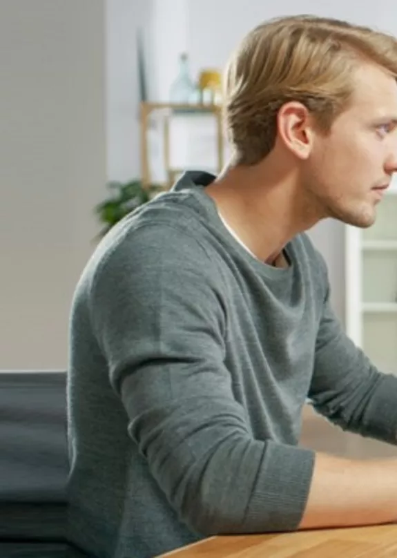 A man using a computer 